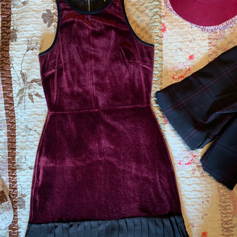 ABS velvet plum dress EUC